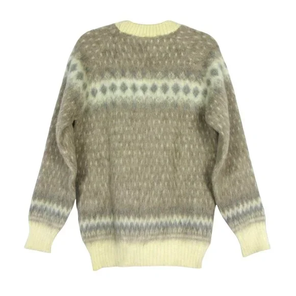 Icelandic by Ge-ka  Fair Isle Vintage Wool Crew Neck Sweater XL Made in England - Picture 3 of 7
